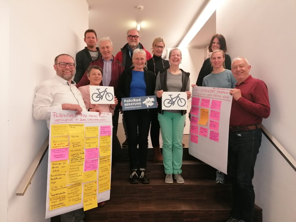 Gruppenfoto Startworkshop der FahrRad Beratung in Bad Leonfelden