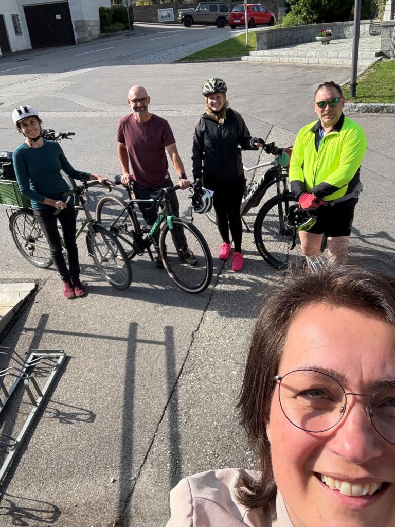 Selfie bei Rad-Lokalaugenschein Eitzing